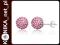 Kolczyki kule z kryszt. Swarovski 10mm Light Rose