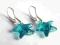 Srebro kolczyki swarovski 6721 Starfish Indicolite