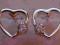 Srebro! Serca! Kolczyki Serduszka z cyrkoniami!