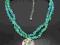 Srebrny Naszyjnik z turkusem i masa perłową