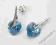 SWAROVSKI KOLCZYKI KRYSZTAŁY AQUAMARINE SVAROWSKI