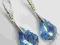 SWAROVSKI KOLCZYKI KRYSZTAŁY AQUAMARINE SVAROWSKI