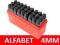 NUMERATORY ZNACZNIK ZNACZNIKI 4mm 4 mm ALFABET A-Z