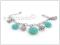 BRANSOLETKA CHARMS- TURKUS/SREBRO/OCEAN