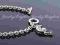 Modna bransoletka charms silver plated + cyrkonie