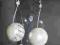 bizuterialodz - kolczyki białe&wrzosowe perły
