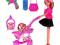 Lalka typu Barbi-Barbie + mała laleczka + wózek