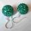 Kolczyki KULE 10mm EMERALD Swarovski NAJTANIEJ!!!