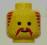 3626bpb096 Yellow Minifig, Head Moustache