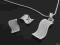 KOMPLET PERŁOWO SREBRNY kolczyki i wisiorek rr106