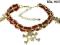 BRANSOLETKA CHARMS - CZASZKI - CZERWONA