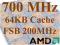 AMD DURON 700MHz 64KB Cache FSB 200MHz S.A