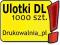 ULOTKI DL 1000 szt - DWUSTRONNE - ULOTKA DL