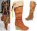 Lili Shoe__ TOP OR kozaki na koturnie__camel__38