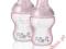 TOMMEE TIPPEE BUTELKA DEKOROWANA 2X260ML RÓŻOWA