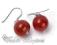 Srebrne kolczyki wiśniowy Agat 011