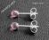 SWAROVSKI sztyfty 4mm KULKI LIGHT ROSE kolczyki