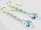 SWAROVSKI barok AQUA wieczorowe KOLCZYKI Rosaly