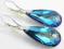 SWAROVSKI Łezki 24m BERMUDA BLUE kolczyki migdał
