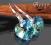 Kolczyki SWAROVSKI serca aquamarine !!! ARTEO 131