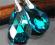 Kolczyki SWAROVSKI morskie turkusowe bl.zircon 574
