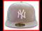 Full cap NY czapka NEW ERA Grey White - 7 1/2