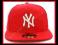 Full cap NY czapka NEW ERA Red White - 7 3/8