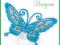APLIKACJE naprasowanki  MOTYL duży NIEBIESKI