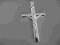 Srebrny krzyżyk z Chrystusem wisiorek md-11