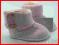 CIEPŁE BOTKI Z RÓŻOWEJ DZIANINY Z KOŻUSZKIEM