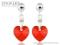 Kolczyki SWAROVSKI ELEMENTS Heart 10mm Light Siam