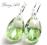 SWAROVSKI MIGDAŁ PERIDOT SREBRO KOLCZYKI