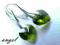 SWAROVSKI HEART OLIVINE 10mm KOLCZYKI SREBRO 925