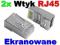 2x wtyk sieciowy ekranowany RJ45 złączka konektor