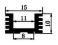 radiator czarny AL CI-20 H10 W15 L 20mm 10sztuk