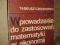 WPROWADZENIE DO ZASTOSOWAŃ MATEMATYKI W EKONOMII