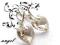 SWAROVSKI HEART SILVER SHADE 14mm KOLCZYKI SREBRO
