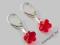ANG Swarovski Flower 12mm kolczyki 7kolorów Srebro