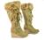 Buty - Grube zimowe kozaki ) d45 hx886 khaki 37 !