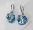 SWAROVSKI KOLCZYKI KRYSZTAŁY AQUAMARINE SVAROWSKI