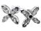 KOLCZYKI KWIATKI GWIAZDKI Z CYRKONIAMI SREBRO 925