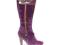 PURPLE FIOLETOWE zamszowe KOZAKI platformy 36