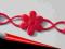 Kwiatki fale WZ-44   10 szt. czerwone nowość