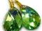 Swarovski nowe kolczyki Złote Srebro PERIDOT AB