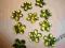 KWIATKI AKRYLOWE ZIELONE 10szt KWIATEK Z AKRYLU