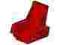 2717 Red Technic Seat 3 x 2 Base