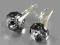 Piękne kolcyki Swarovski Rondelles Silver Night