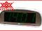 Zegar, budzik sieciowy XONIX zielony LED reg. wyśw