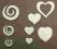WYCINARKA - PATCHWORK - SPIRALE I SERCA- tort,masa