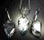 SWAROVSKI Kolczyki + Wisiorek CUBIST + Łańcuszek
